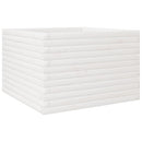 vidaXL fehér tömör fenyőfa kerti virágláda 70 x 70 x 45,5 cm