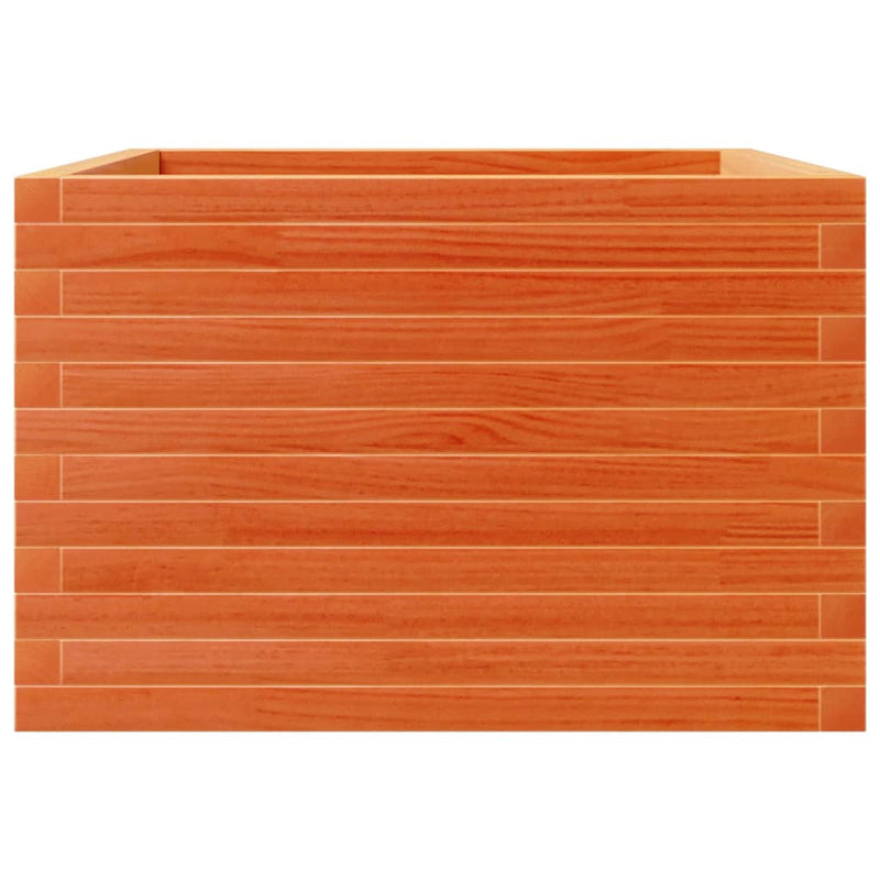 vidaXL viaszbarna tömör fenyőfa kerti virágláda 70x70x45,5 cm