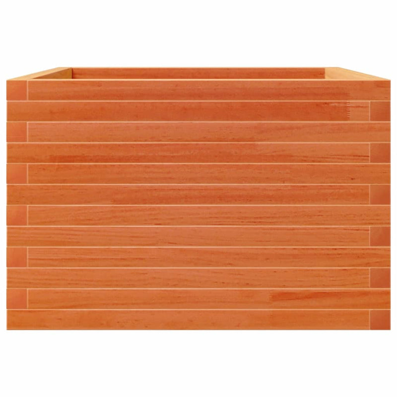 vidaXL viaszbarna tömör fenyőfa kerti virágláda 70x70x45,5 cm