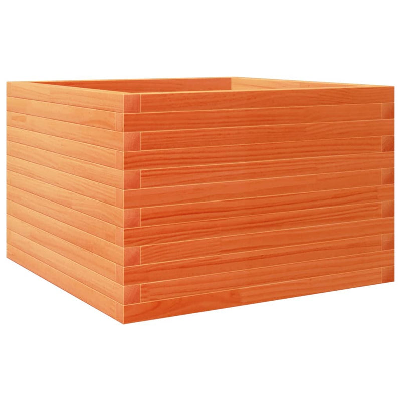 vidaXL viaszbarna tömör fenyőfa kerti virágláda 70x70x45,5 cm