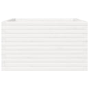 vidaXL fehér tömör fenyőfa kerti virágláda 80x80x45,5 cm