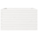 vidaXL fehér tömör fenyőfa kerti virágláda 80x80x45,5 cm