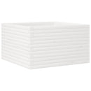vidaXL fehér tömör fenyőfa kerti virágláda 80x80x45,5 cm