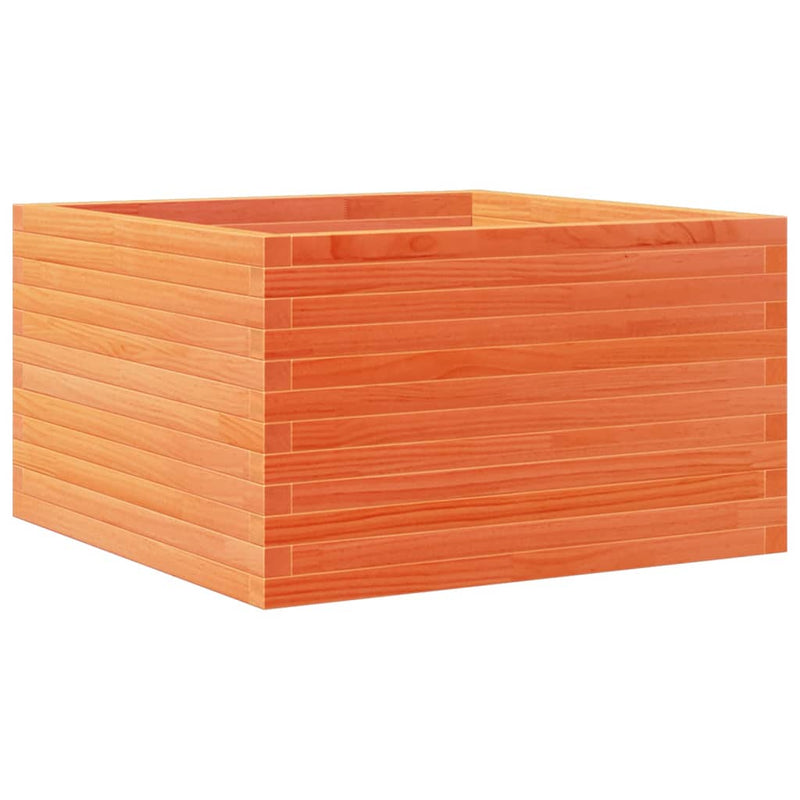 vidaXL viaszbarna tömör fenyőfa kerti virágláda 80x80x45,5 cm