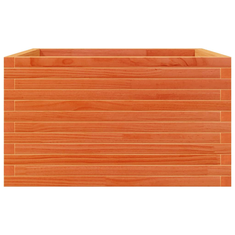 vidaXL viaszbarna tömör fenyőfa kerti virágláda 80x80x45,5 cm