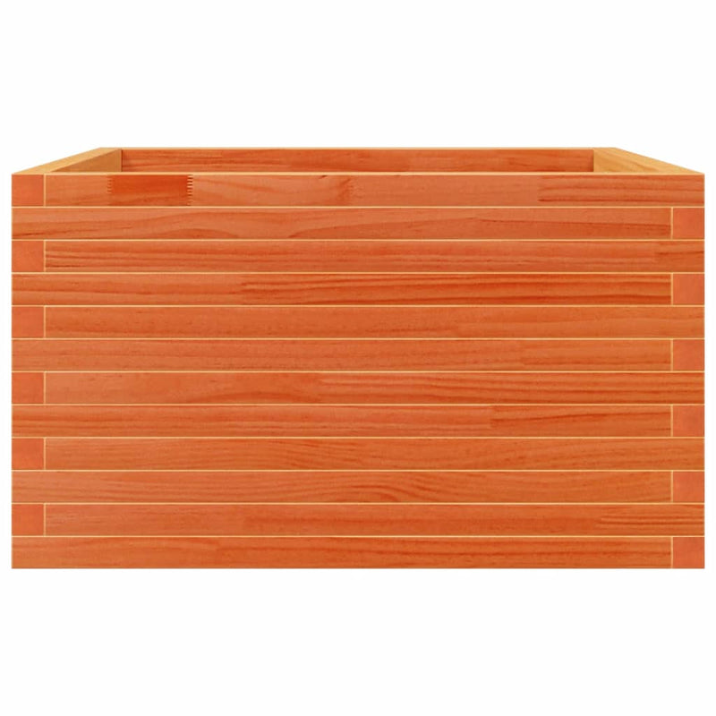 vidaXL viaszbarna tömör fenyőfa kerti virágláda 80x80x45,5 cm