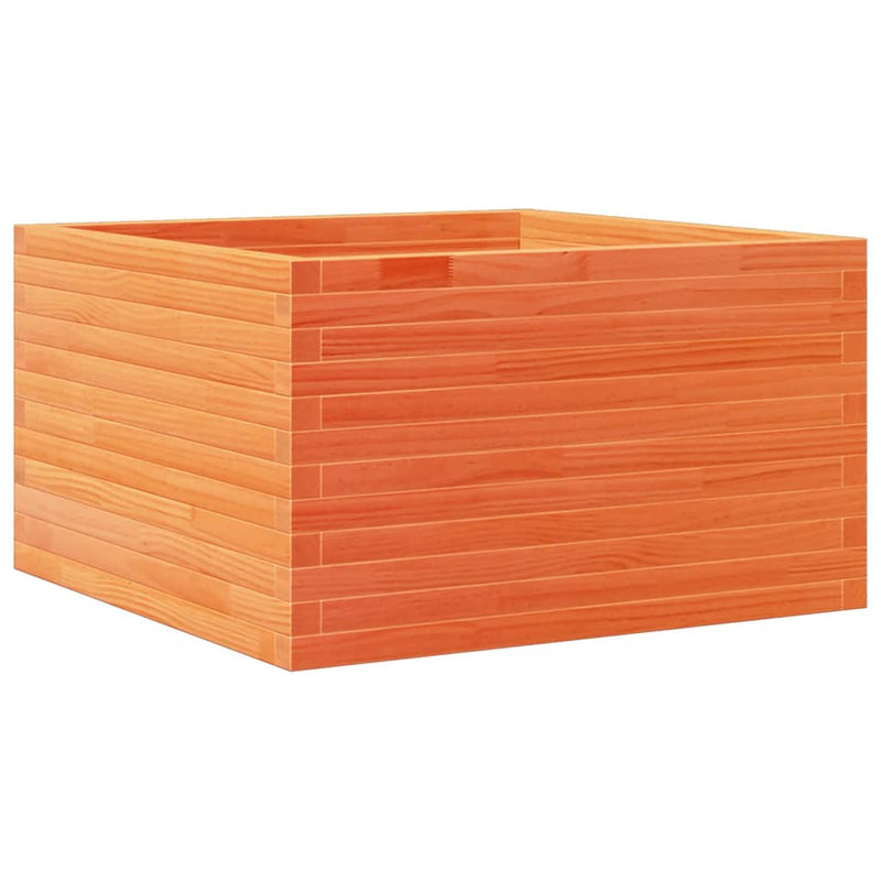 vidaXL viaszbarna tömör fenyőfa kerti virágláda 80x80x45,5 cm