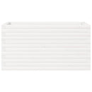 vidaXL fehér tömör fenyőfa kerti virágtartó 90 x 40 x 45,5 cm