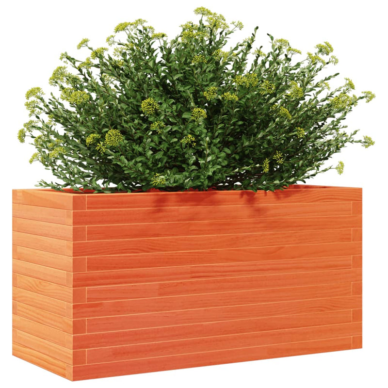 vidaXL viaszbarna tömör fenyőfa kerti virágtartó 90 x 40 x 45,5 cm