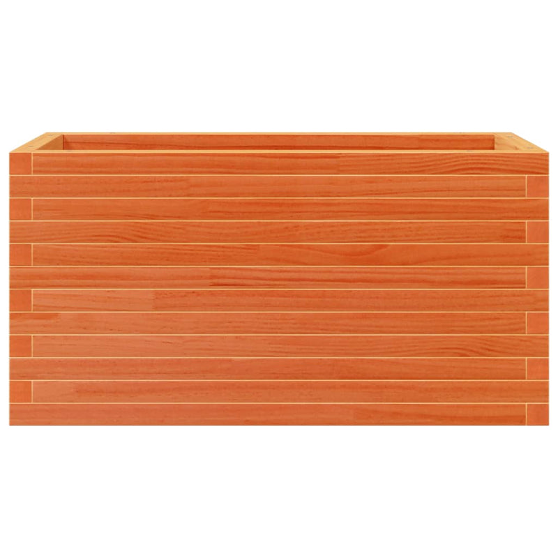 vidaXL viaszbarna tömör fenyőfa kerti virágtartó 90 x 40 x 45,5 cm