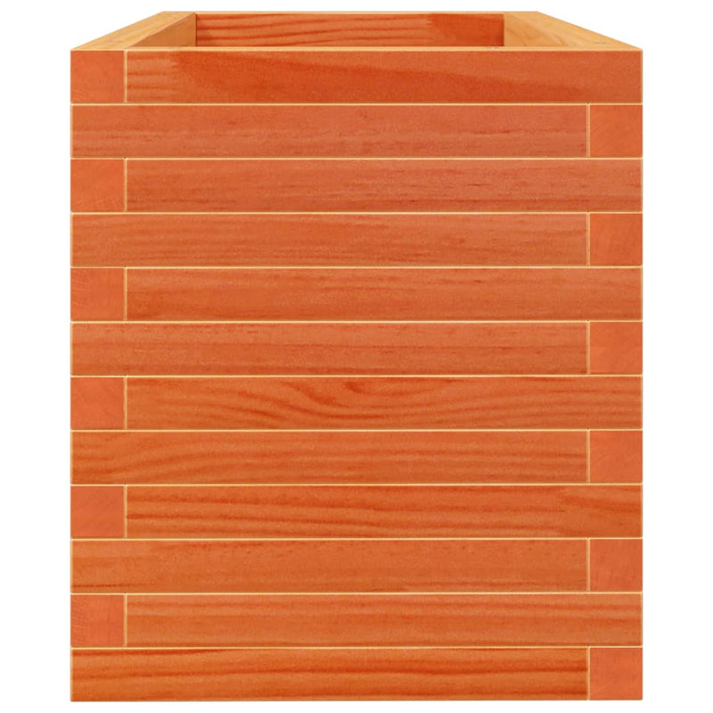 vidaXL viaszbarna tömör fenyőfa kerti virágtartó 90 x 40 x 45,5 cm