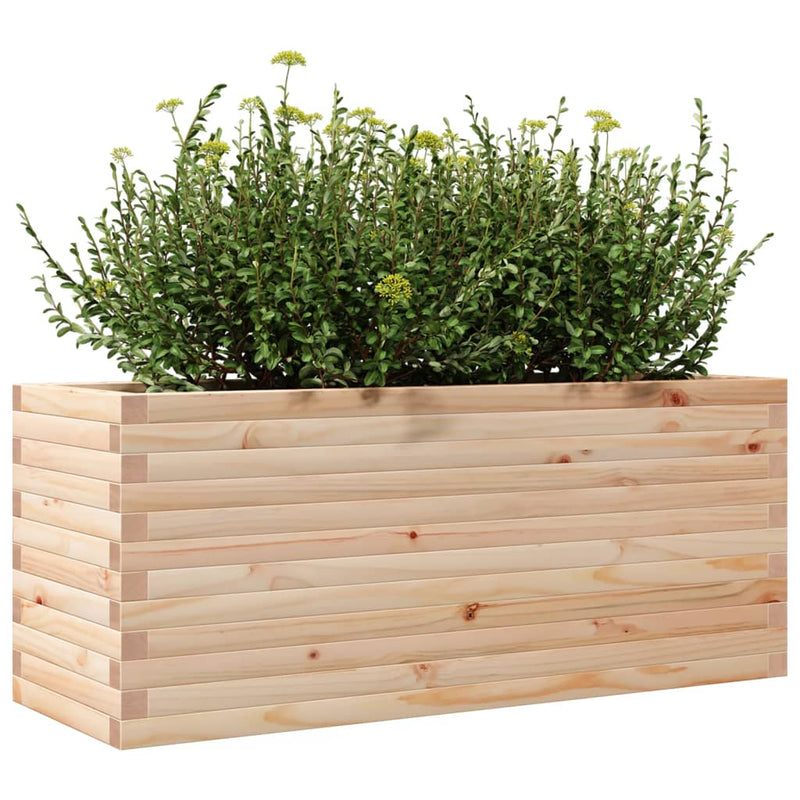 vidaXL tömör fenyő kerti virágláda 110 x 40 x 45,5 cm
