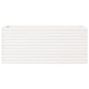 vidaXL fehér tömör fenyőfa kerti virágláda 110 x 40 x 45,5 cm