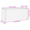 vidaXL impregnált fenyőfa kerti virágláda 110x40x45,5 cm