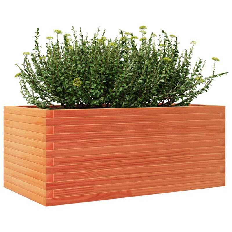 vidaXL viaszbarna tömör fenyőfa kerti virágláda 110 x 60 x 45,5 cm