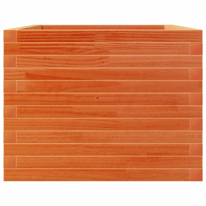 vidaXL viaszbarna tömör fenyőfa kerti virágláda 110 x 60 x 45,5 cm