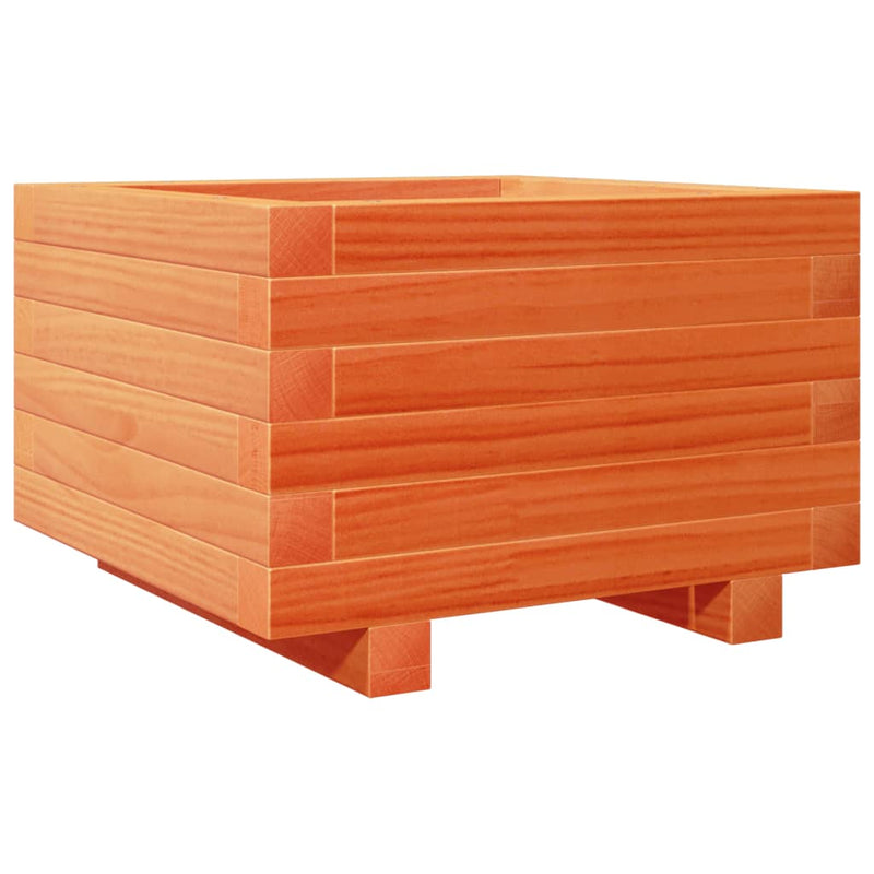 vidaXL viaszbarna tömör fenyőfa kerti virágláda 40x40x26,5 cm