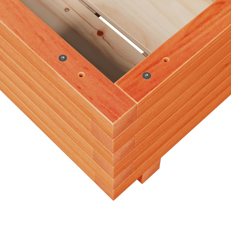 vidaXL viaszbarna tömör fenyőfa kerti virágláda 40x40x26,5 cm