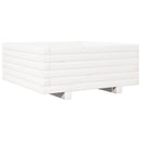 vidaXL fehér tömör fenyőfa kerti virágláda 60 x 60 x 26,5 cm