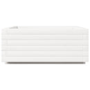 vidaXL fehér tömör fenyőfa kerti virágláda 60 x 60 x 26,5 cm