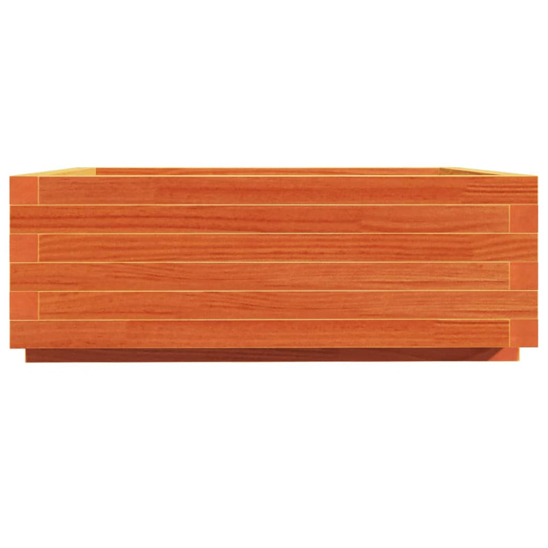 vidaXL viaszbarna tömör fenyőfa kerti virágláda 70x70x26,5 cm