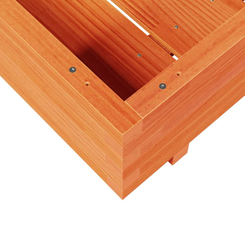 vidaXL viaszbarna tömör fenyőfa kerti virágláda 70x70x26,5 cm