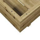 vidaXL impregnált fenyőfa kerti virágláda 80x80x26,5 cm