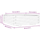 vidaXL impregnált fenyőfa kerti virágláda 80x80x26,5 cm