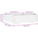 vidaXL tömör fenyő kerti virágláda 90 x 90 x 26,5 cm