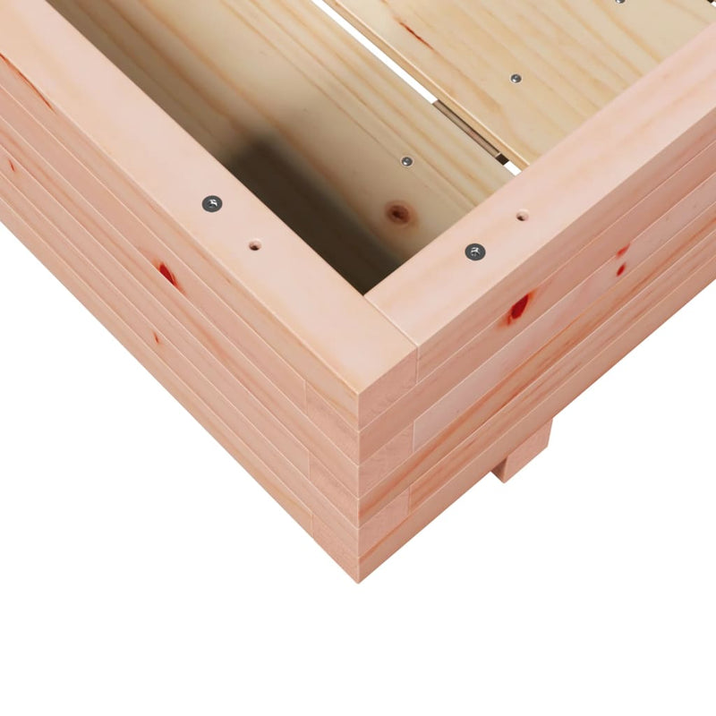 vidaXL tömör duglászfenyő kerti virágláda 90 x 90 x 26,5 cm