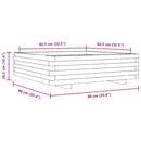 vidaXL impregnált fenyőfa kerti virágláda 90x90x26,5 cm