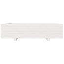 vidaXL fehér tömör fenyőfa kerti virágláda 100 x 100 x 26,5 cm