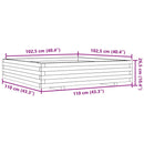 vidaXL tömör duglászfenyő kerti növénytartó 110x110x26,5 cm