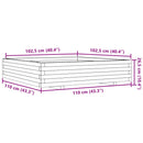 vidaXL impregnált fenyőfa kerti virágtartó 110x110x26,5 cm