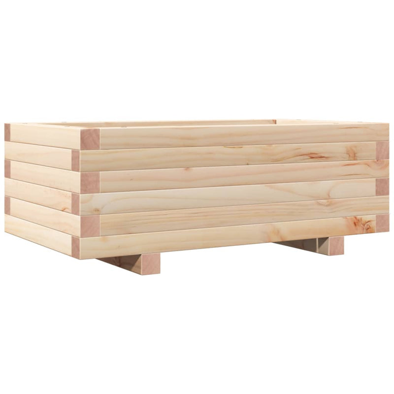 vidaXL tömör fenyőfa kerti virágtartó 70x40x26,5 cm