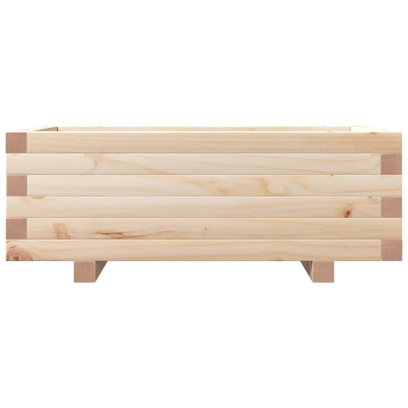 vidaXL tömör fenyőfa kerti virágtartó 70x40x26,5 cm