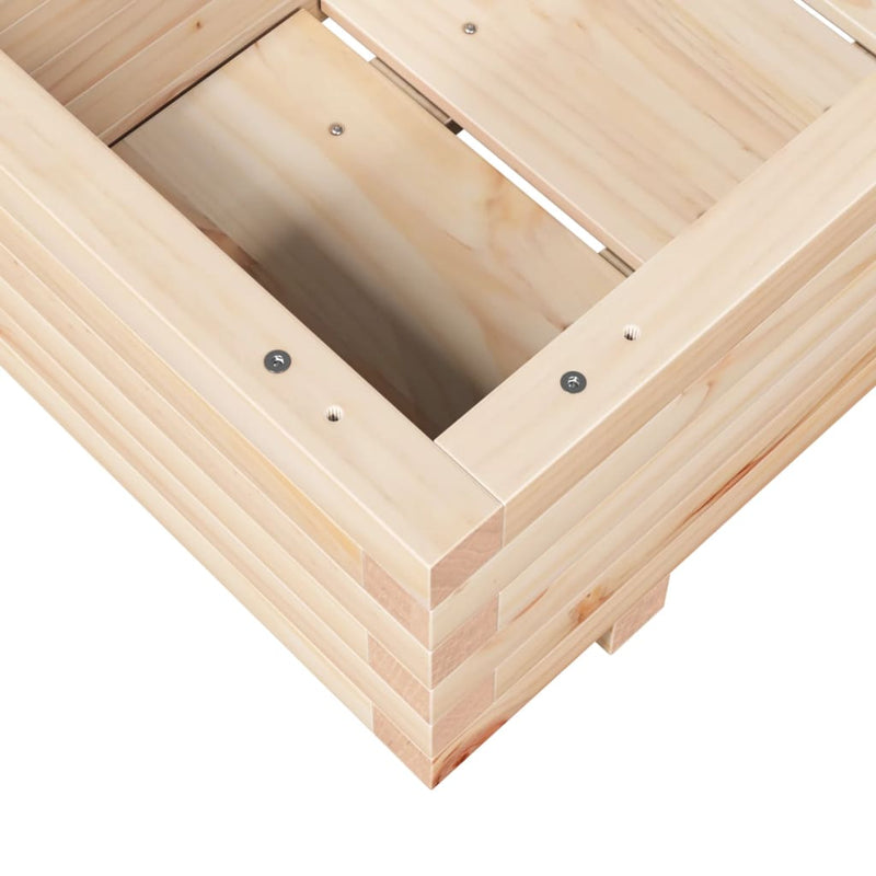 vidaXL tömör fenyőfa kerti virágtartó 70x40x26,5 cm