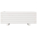 vidaXL fehér tömör fenyő virágláda 70x40x26,5 cm