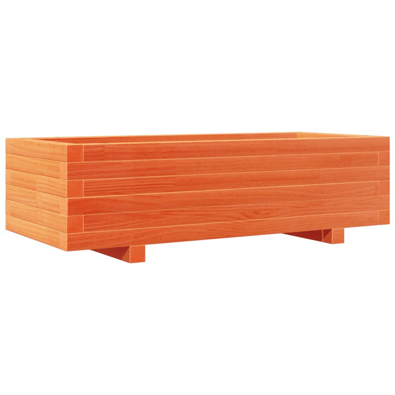 vidaXL viaszbarna tömör fenyőfa kerti virágláda 90 x 90 x 23 cm