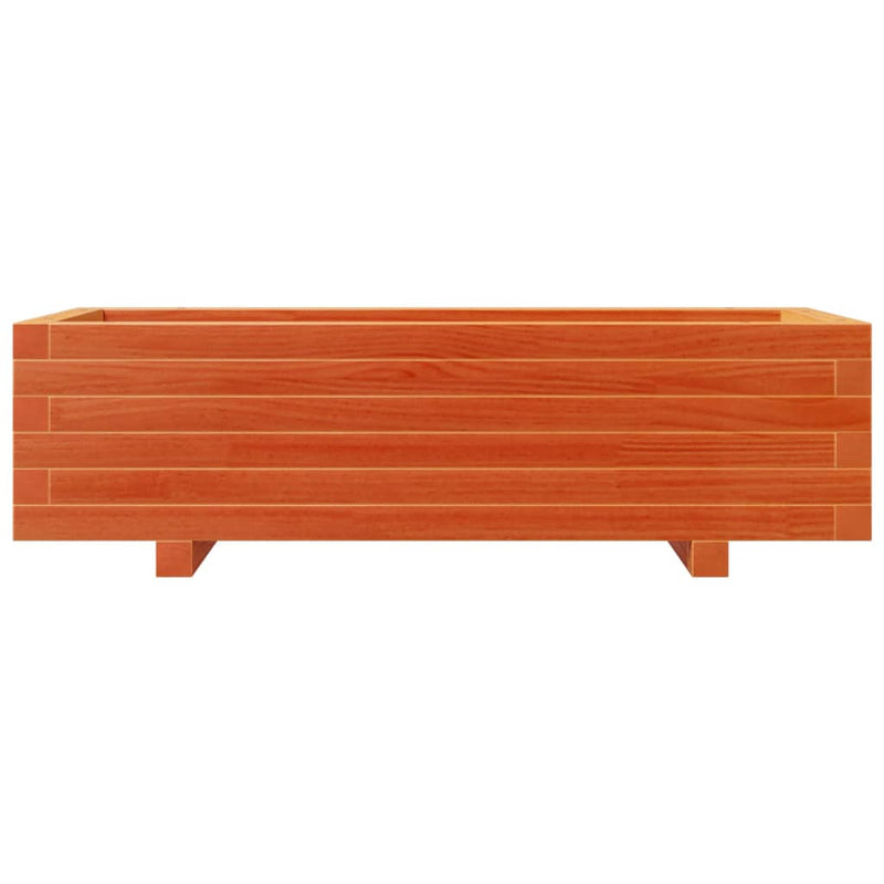 vidaXL viaszbarna tömör fenyőfa kerti virágláda 90 x 90 x 23 cm