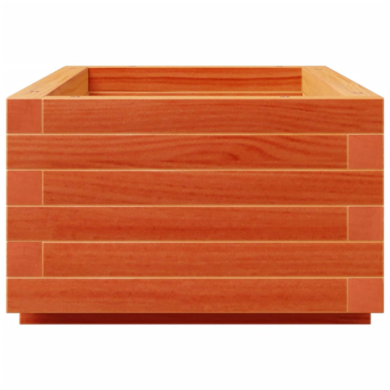 vidaXL viaszbarna tömör fenyőfa kerti virágláda 90 x 90 x 23 cm