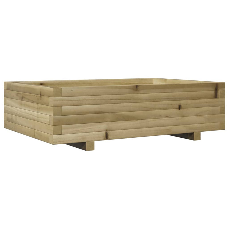 vidaXL impregnált fenyőfa kerti virágláda 90x60x26,5 cm