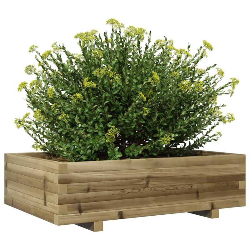 vidaXL impregnált fenyőfa kerti virágláda 90x60x26,5 cm