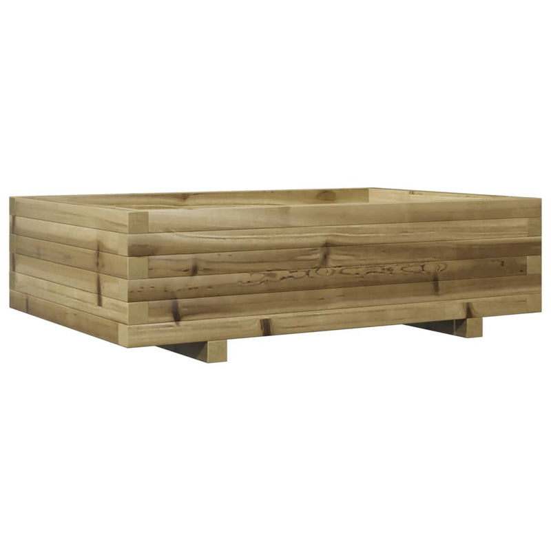 vidaXL impregnált fenyőfa kerti virágláda 90x60x26,5 cm