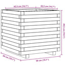 vidaXL impregnált fenyőfa kerti virágláda 50 x 50 x 49,5 cm