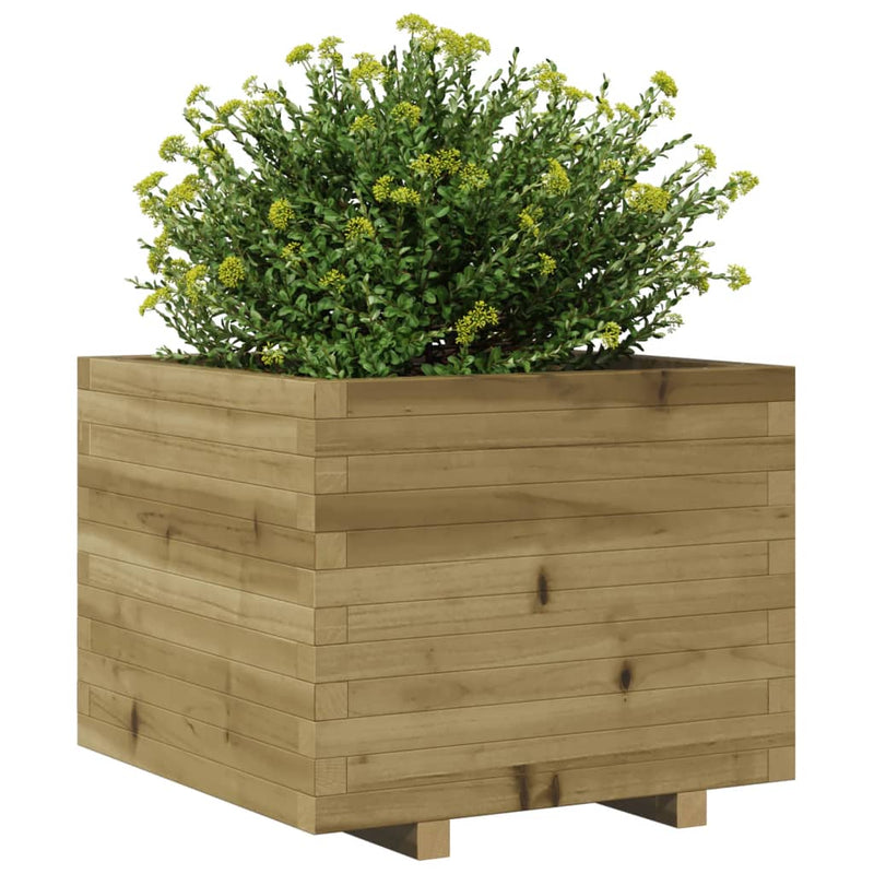 vidaXL impregnált fenyőfa kerti virágláda 60 x 60 x 49,5 cm