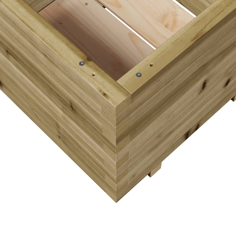 vidaXL impregnált fenyőfa kerti virágláda 60 x 60 x 49,5 cm