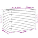 vidaXL impregnált fenyőfa kerti virágtartó 70 x 40 x 49,5 cm