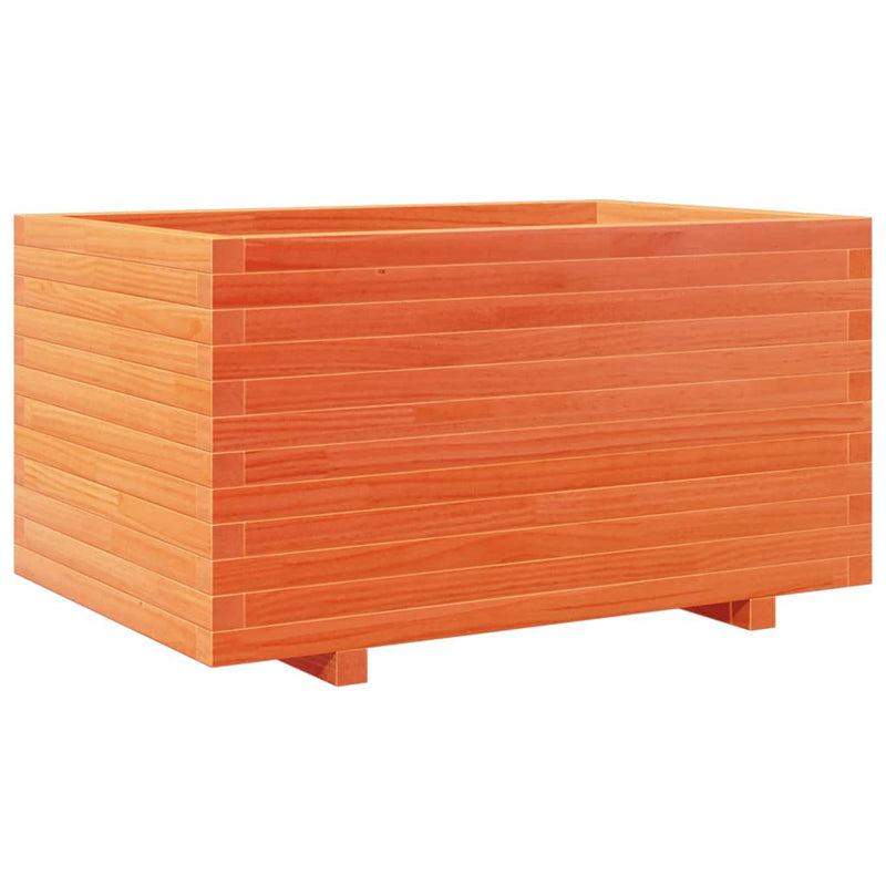 vidaXL viaszbarna tömör fenyőfa kerti virágláda 90 x 60 x 49,5 cm