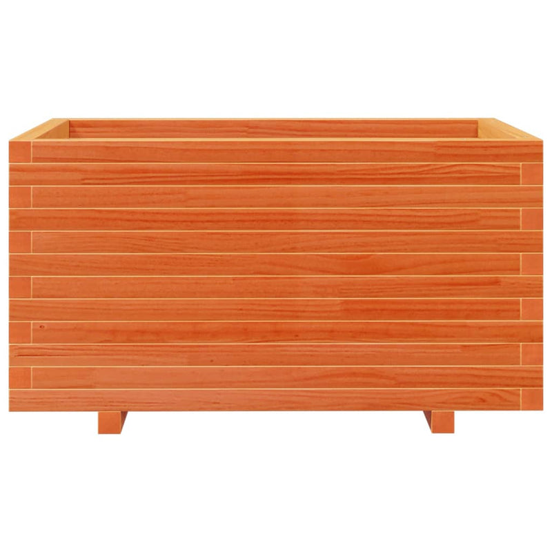 vidaXL viaszbarna tömör fenyőfa kerti virágláda 90 x 60 x 49,5 cm